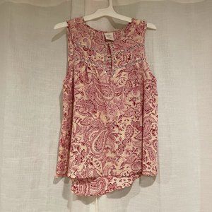 Knox Rose red paisley blouse